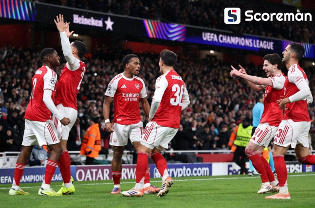 아스널, 뮌헨을 상대로 3-1 승리... UCL '5전 전승' 단독 선두